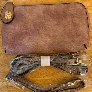 Monogram Ngil Faux Leather Cassi Clutch NWOT